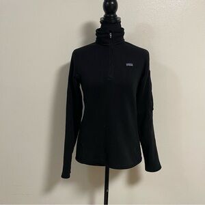 Patagonia Sweater Women's Size Small Black Micro D 1/4 Zip Fleece  Pullover